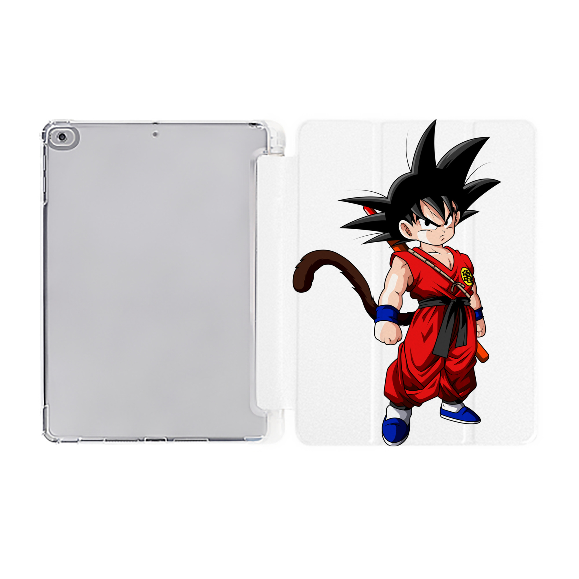（画像用） ドラゴンボール 孫悟空（そん ごくう）Son Goku カカロット DRAGON BALL Kakarotto IPad ケース ペン収納付き 三つ折りスタンド PUレザー×シリコン 対応機種9.5/10.5/10.9インチ